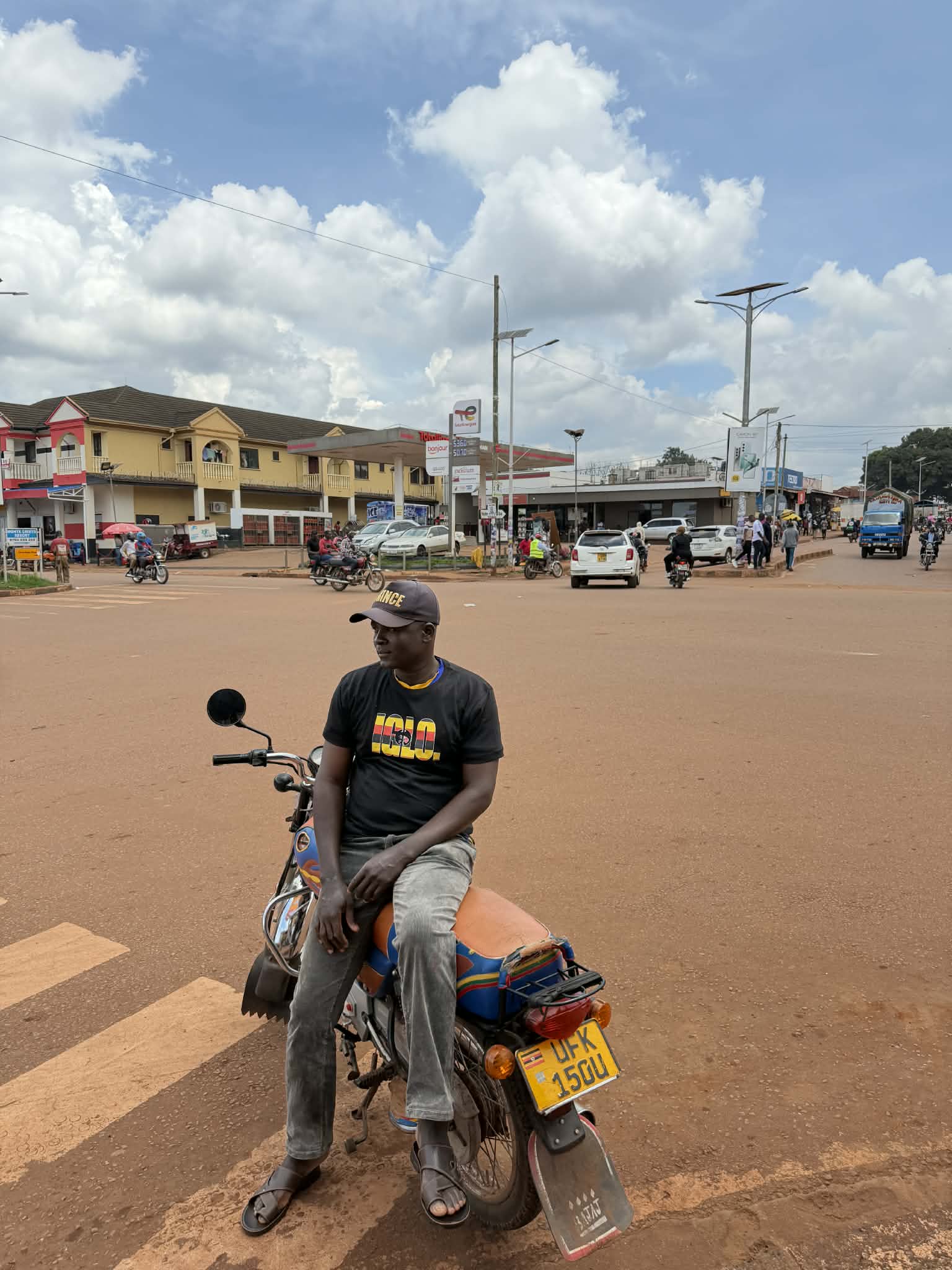 Uganda Flag Tee - Black