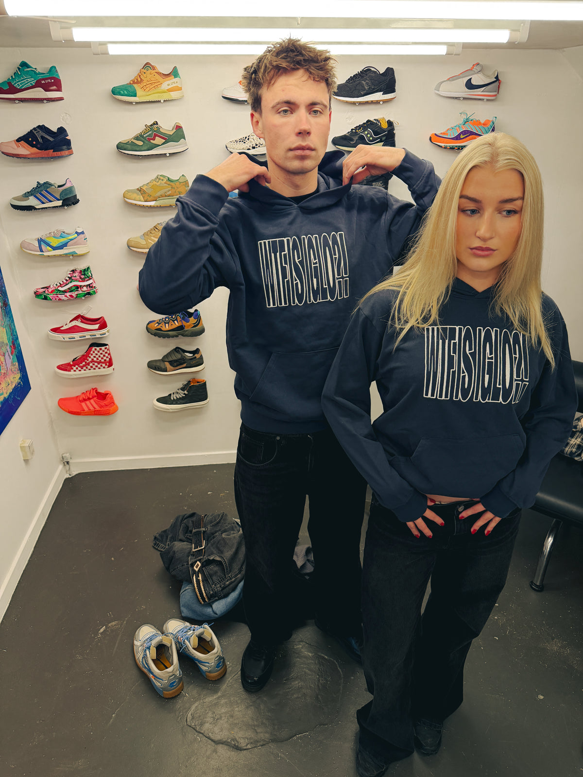 WTF IS IGLO Embroidered Hoodie – Navy