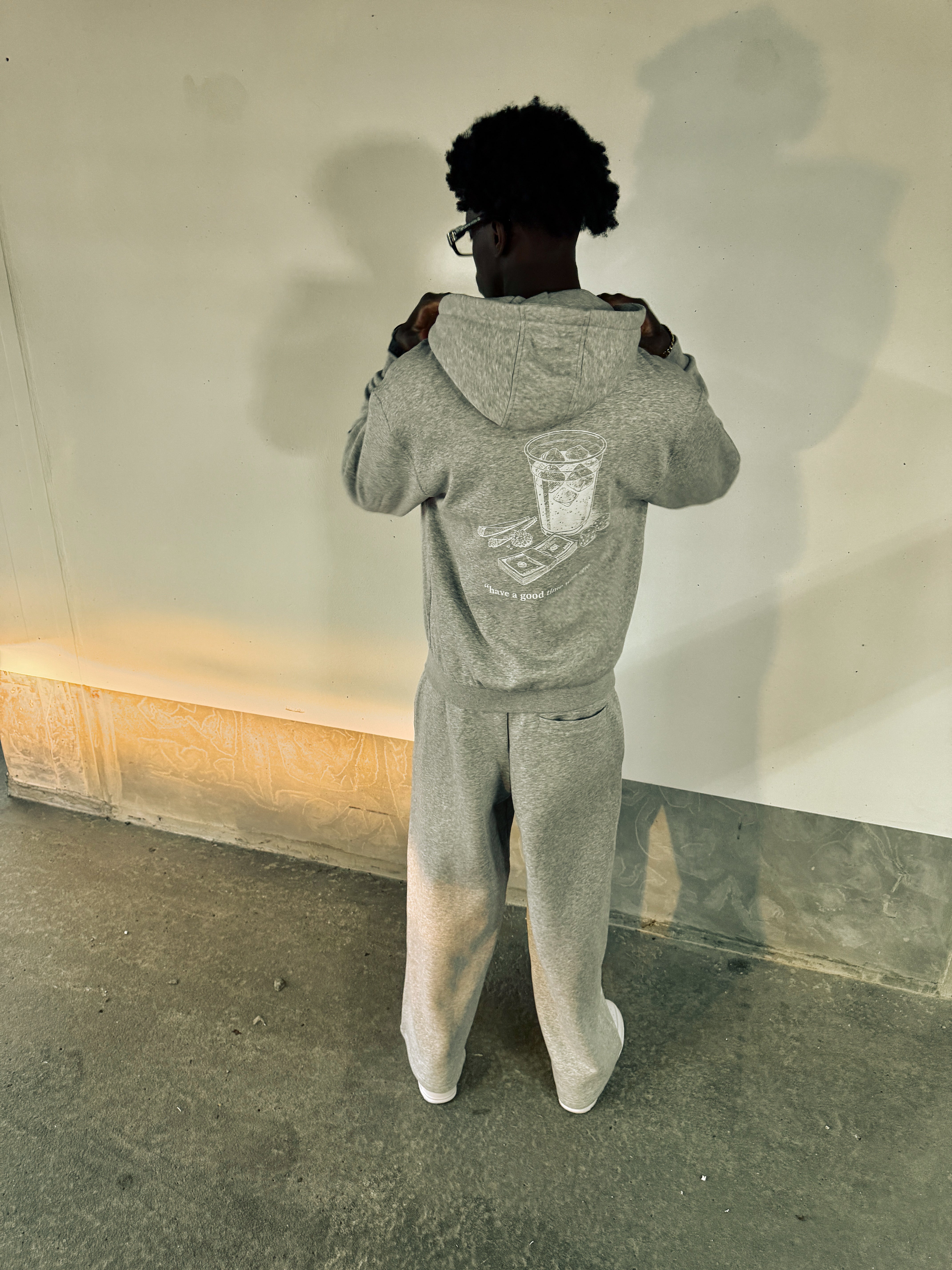 Hagtwi Sweat Zip Hoodie - Heather Grey