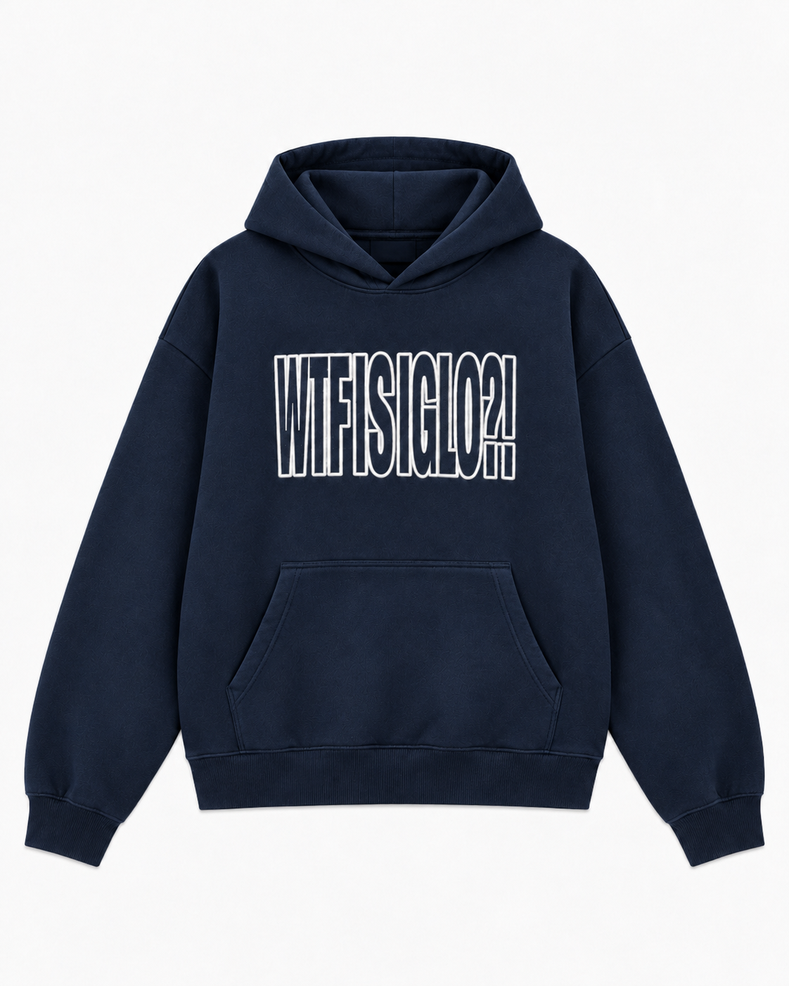 WTF IS IGLO Embroidered Hoodie – Navy