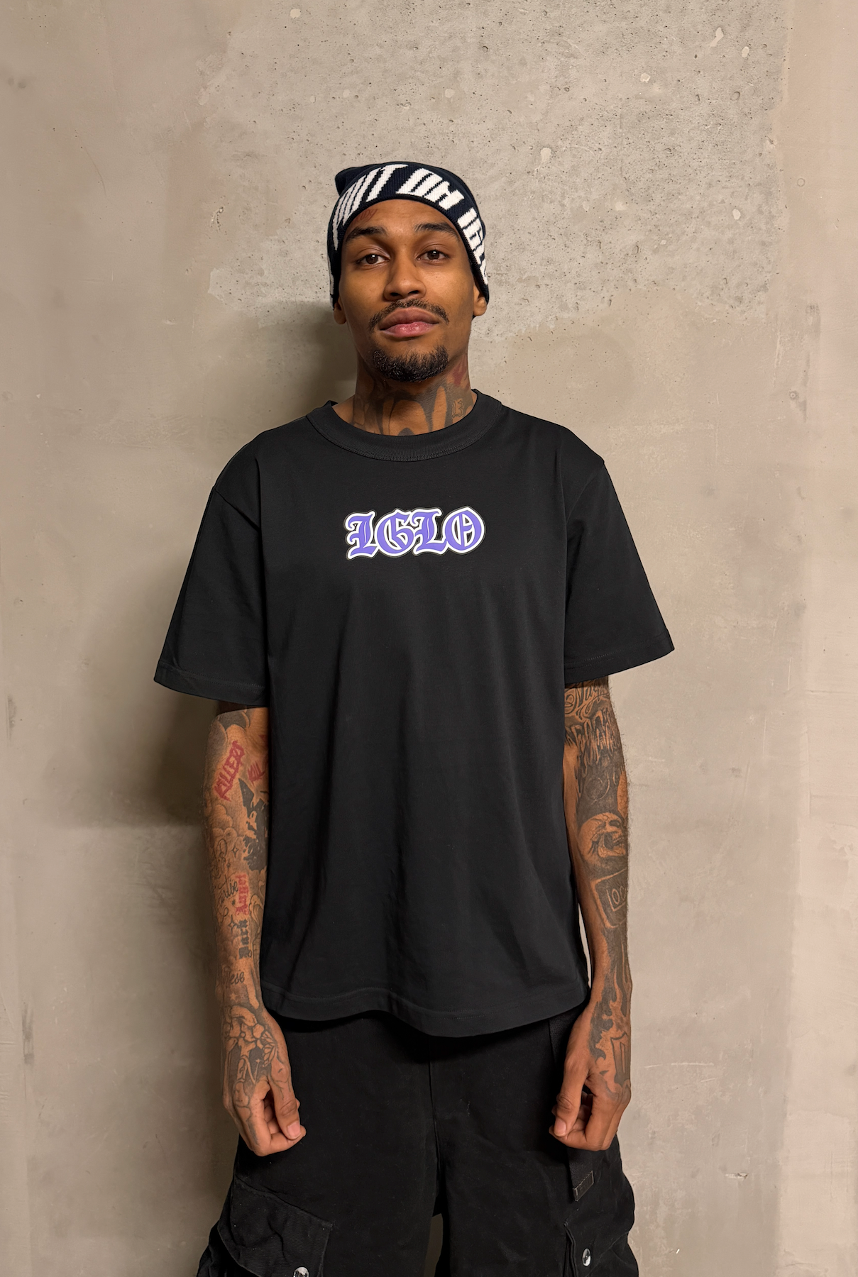 IGLO “After Hours” Tee - Black/Lilla