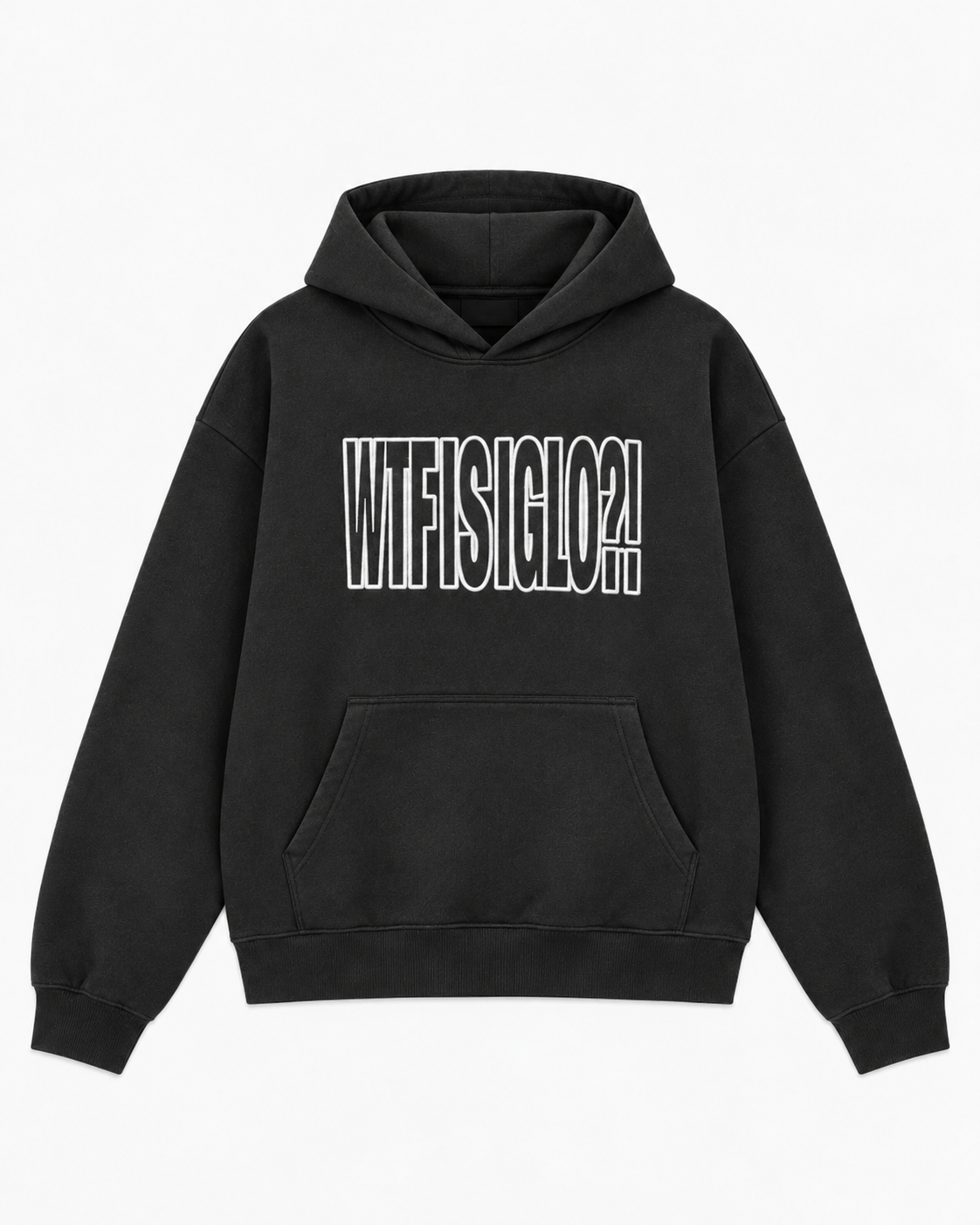 WTF IS IGLO Embroidered Hoodie – Black