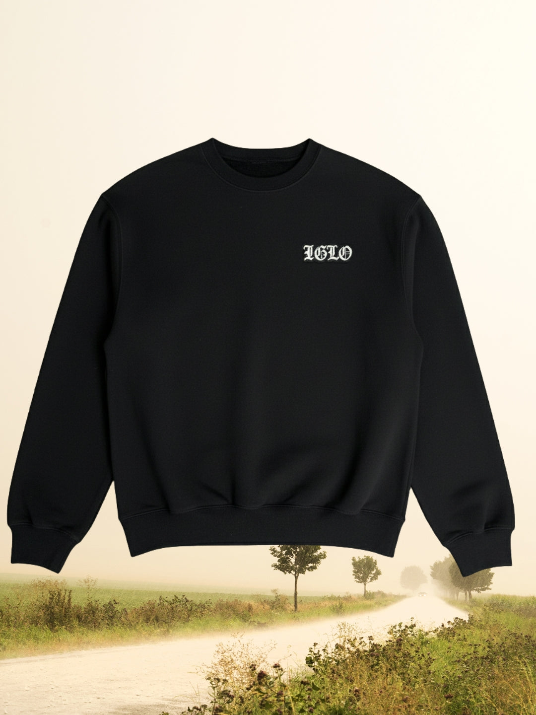 IGLO “Low Key” Embroidery Sweatshirt - Black
