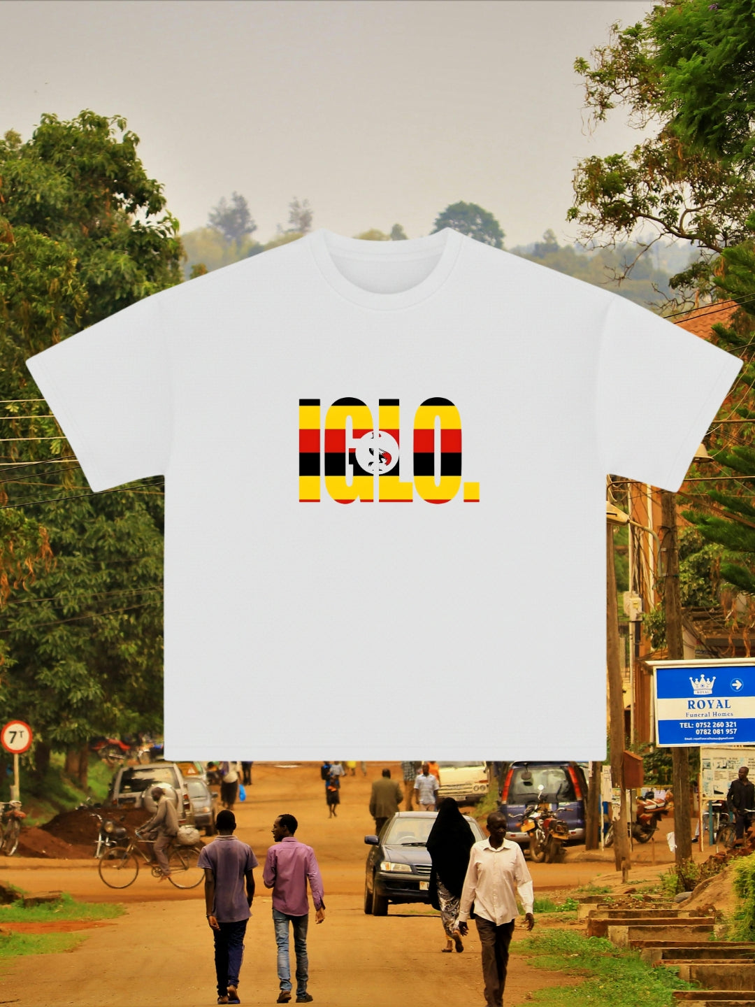 Uganda Flag Tee - White